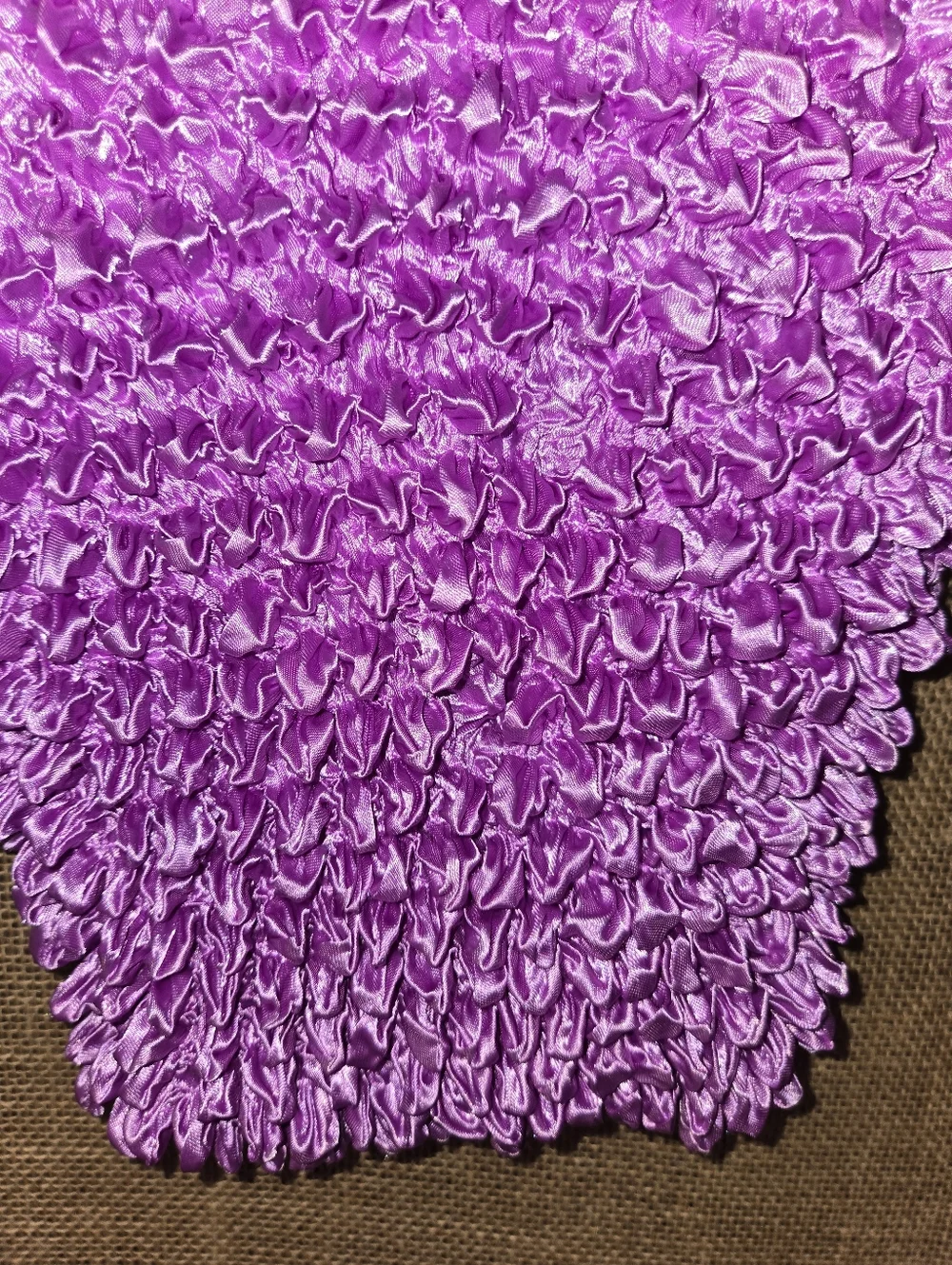 Vintage Y2K 2000s Purple FC Popcorn Bubble Stretch Top One Size - Picture 7 of 8